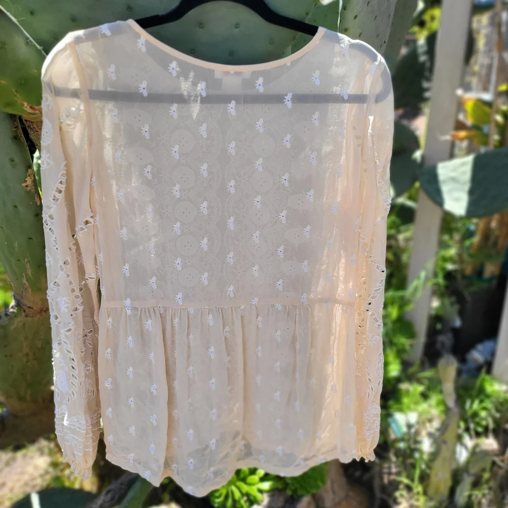 Sundance Angelique Embroidered Eyelet Blouse - Picture 3 of 6